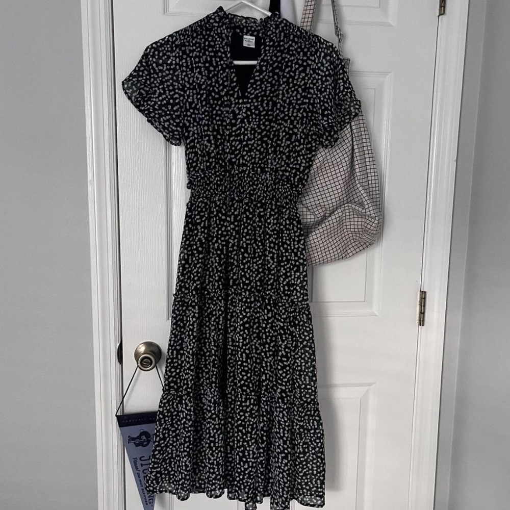 Melrose and Market Black and White Midi Dress